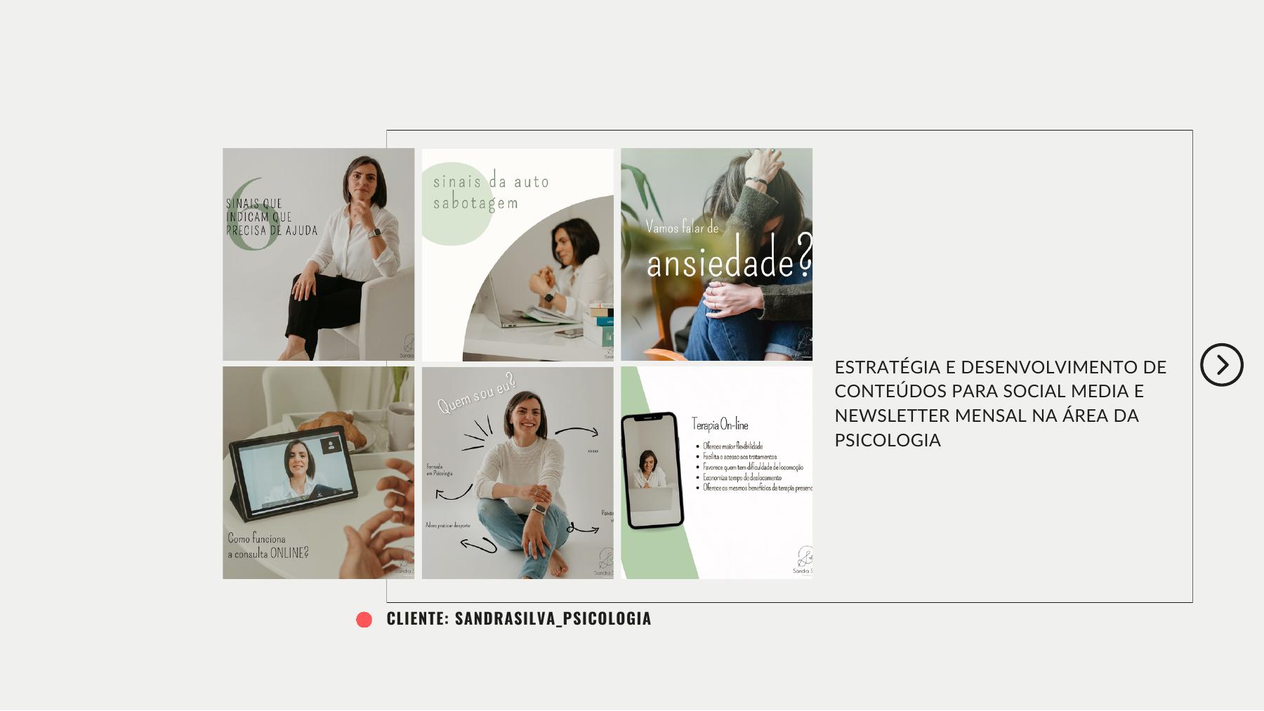 Estratégia e conteúdos para Sandra Silva Psicologia